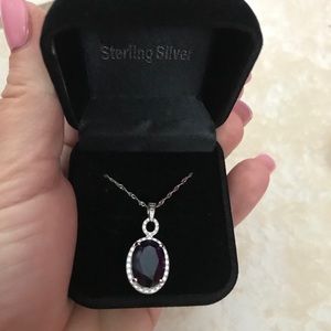 Sterling silver amethyst necklace